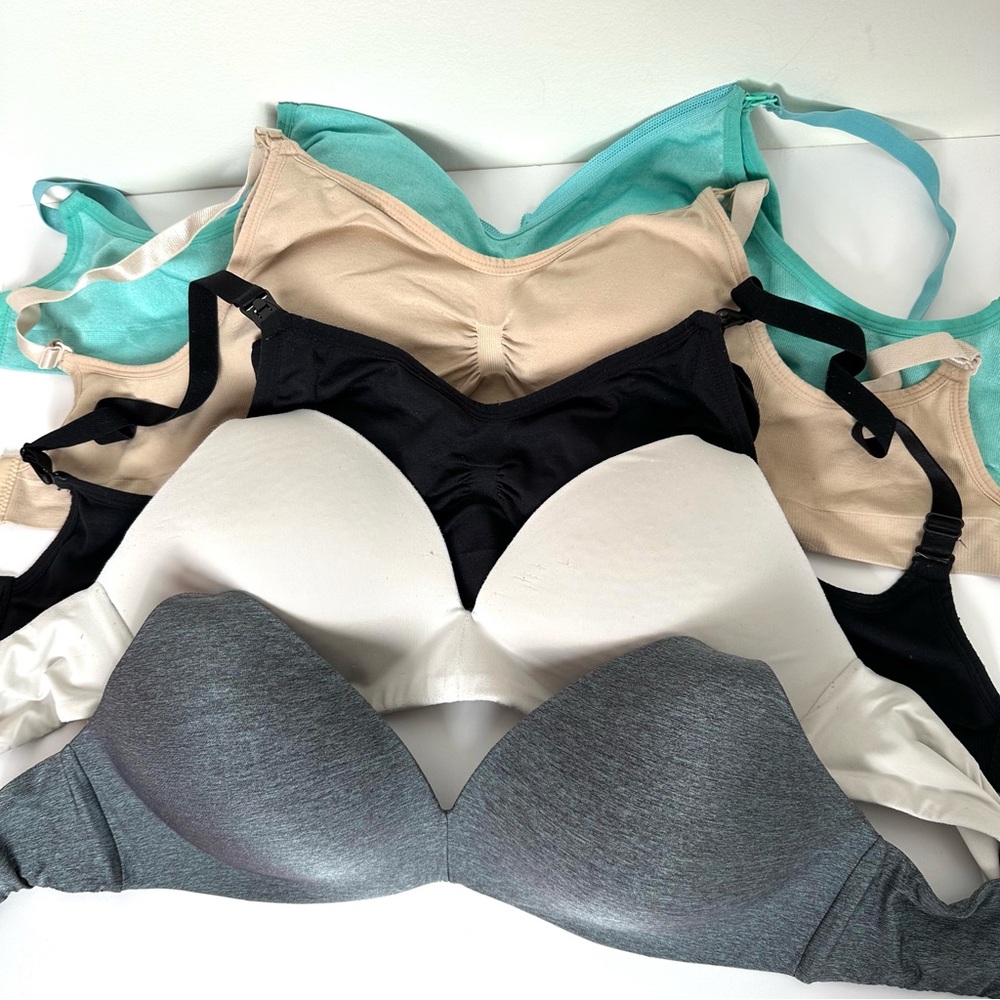 Bundle of 5 Maternity Nursing Bras 36B Medium